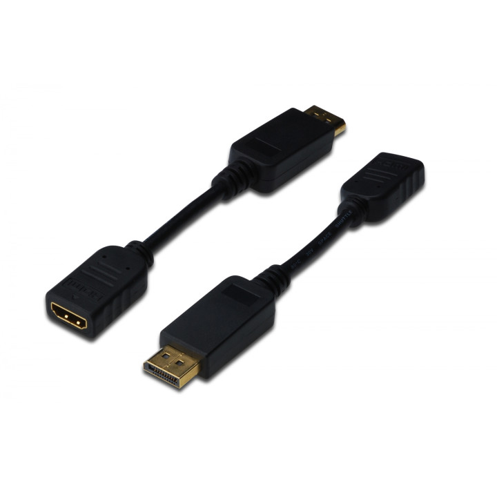 ASSMANN Electronic adaptador de cable de vÍ­deo 0,15 m DisplayPort HDMI Negro