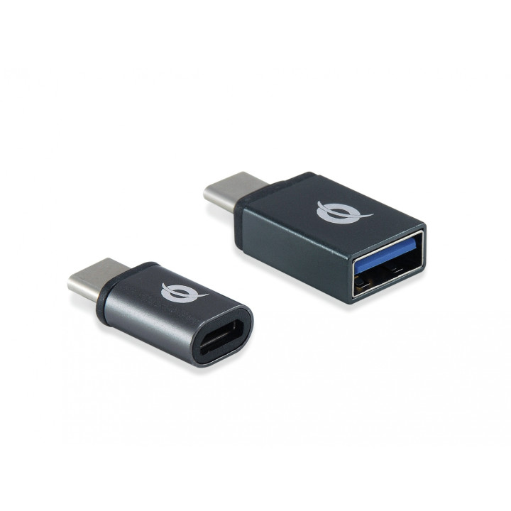 Conceptronic cable gender changer USB 3.1 Gen 1 Type-C, USB 2.0 - Type-C USB 3.1 Gen 1 Type-A, USB 2.0 Micro Negro