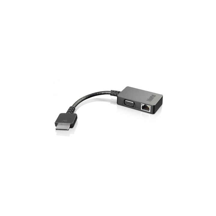 Lenovo cambiador de género para cable OneLink+ VGA/RJ45 Negro
