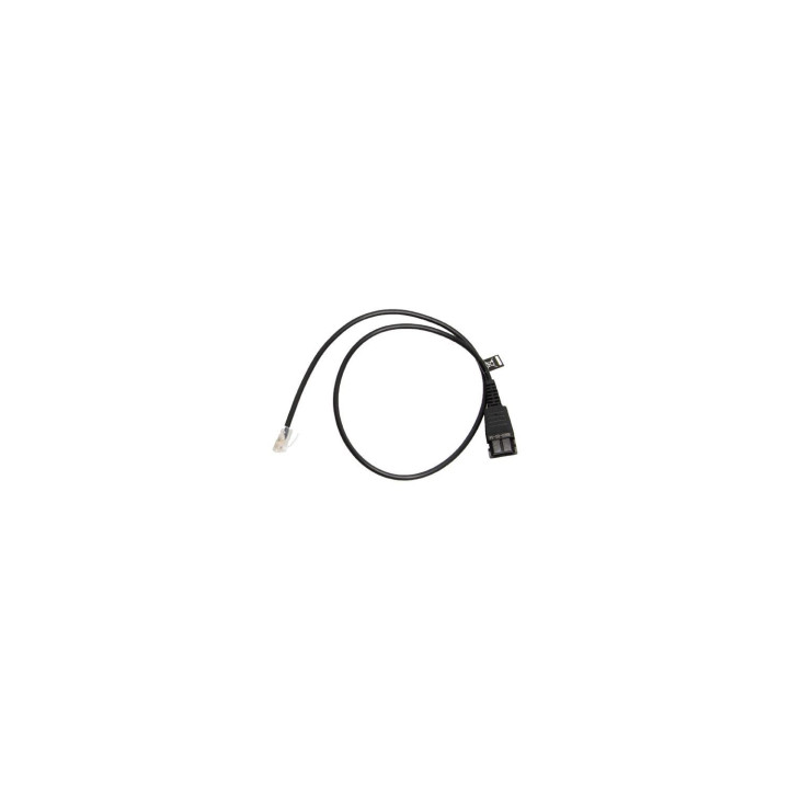Jabra cable telefónico 0,5 m Transparente, Negro