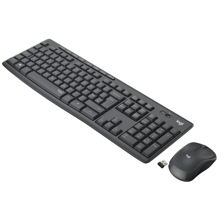 Logitech MK295 Silent Wireless Combo teclado RF inalámbrico QWERTY Internacional de EE.UU. Negro