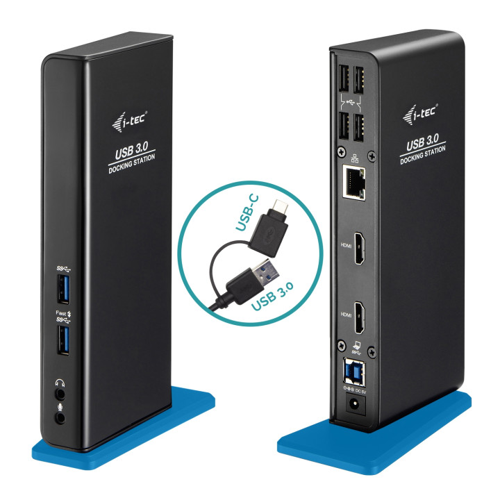I-TEC USB 3.0/USB-C Dual HDMI Docking Station Negro