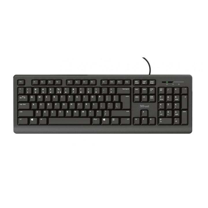 Trust primo teclado usb qwerty universal español negro