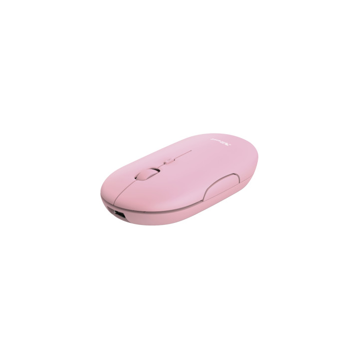 Trust puck raton ambidextro rf inalambrica bluetooth optico 1600dpi rosa