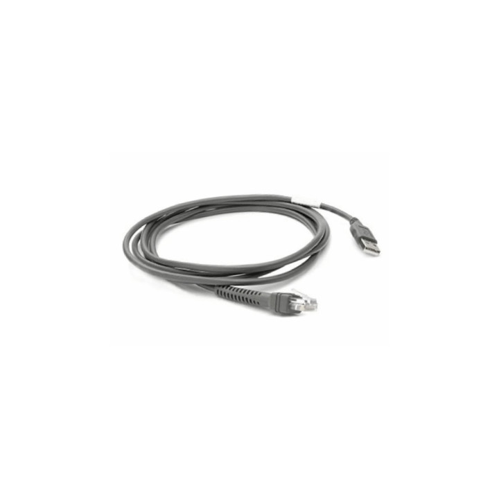 Zebra cable de serie 2,1 m USB EAS Negro