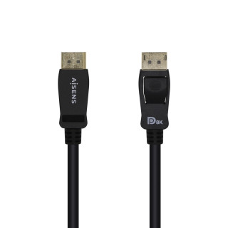 Aisens Cable Displayport certificado V1.4 8k 60hz macho a macho 2m negro