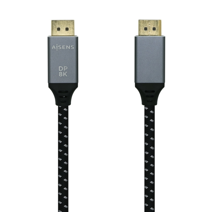 Aisens Cable Displayport V1.4 8k 60hz macho a macho 0.5m gris negro