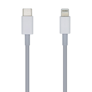 Aisens Cable lightning macho a usb tipo-c macho 1m blanco