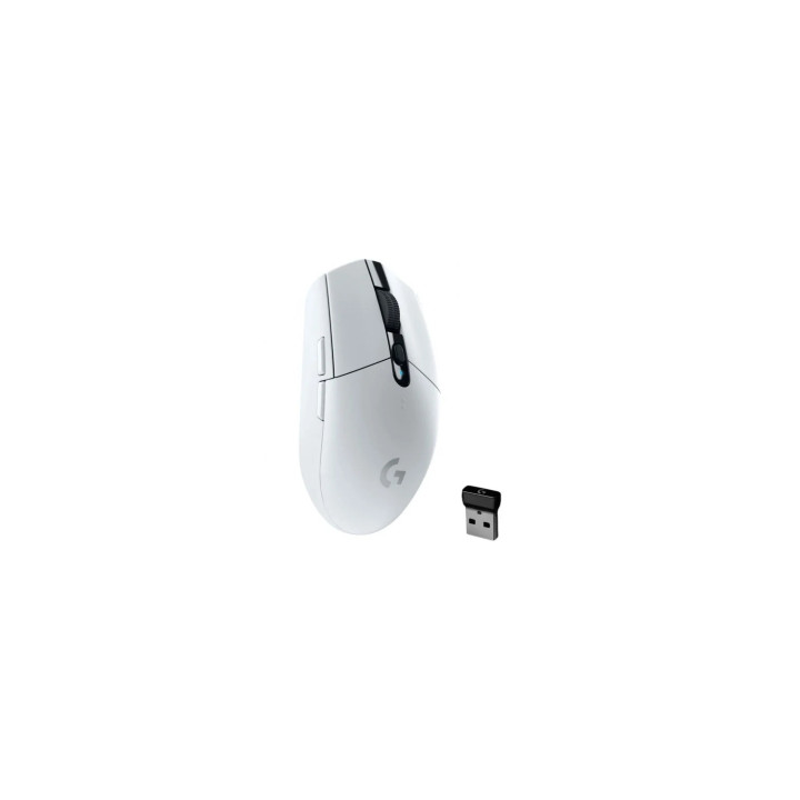 Logitech G G305 ratón mano derecha RF inalámbrico Optico 12000 DPI Blanco