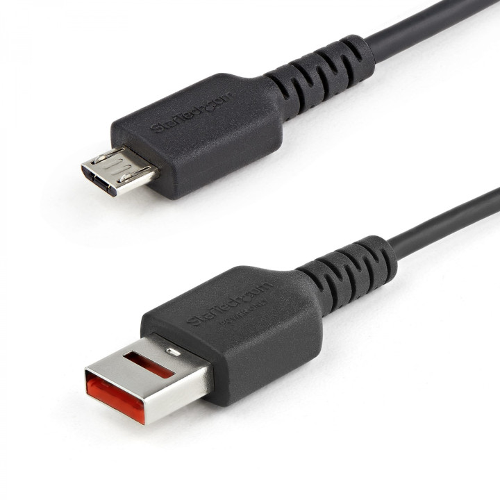 StarTech.com Cable Adaptador usb tipo-a macho a Micro usb b de Carga Segura 1m negro