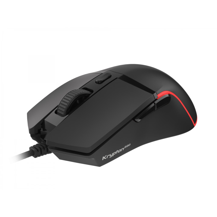 Genesis Krypton 220 Raton gaming usb tipo-a optico 6400dpi negro