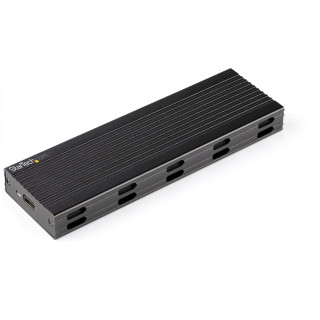 StarTech.com Caja Externa USB-C de 10Gbps a NVMe M.2 or SSD SATA M.2 - Carcasa de Aluminio Portátil para SSD NGFF M.2...