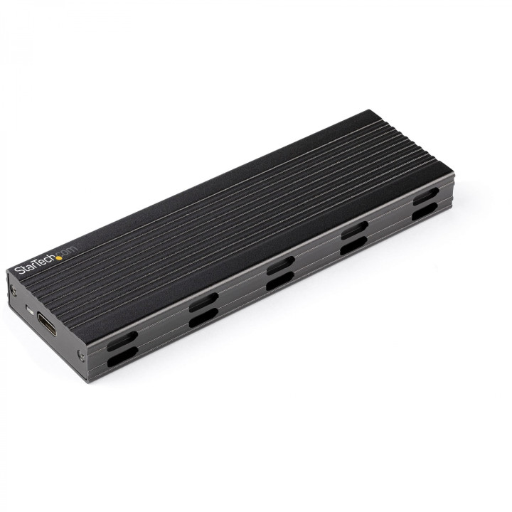StarTech.com Caja Externa USB-C de 10Gbps a NVMe M.2 or SSD SATA M.2 - Carcasa de Aluminio Portátil para SSD NGFF M.2...