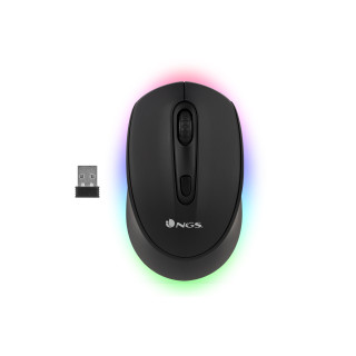 Ratón NGS SMOG-RB Ambidextro RF inalámbrica + Bluetooth Í“ptico 2400 DPI Negro