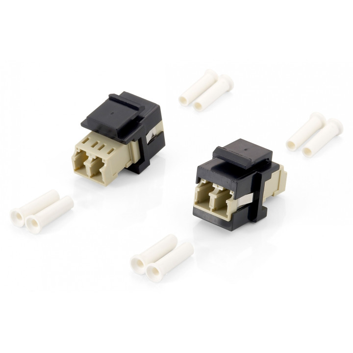 Equip 125570 adaptador de fibra óptica LC/LC 8 pieza(s) Beige, Negro