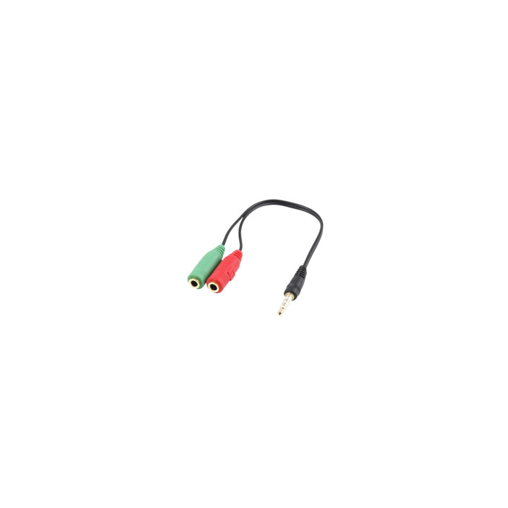 Ewent EC1640 Cable adaptador 3.5mm macho a 2x 3.5mm hembra negro verde rojo