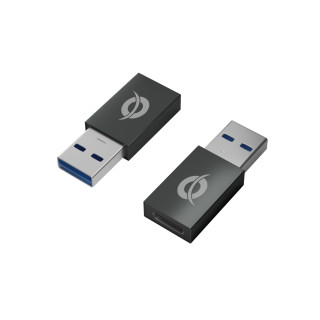 Conceptronic Cambiador de género para cable USB A/USB C Negro