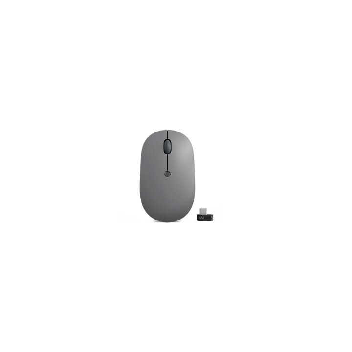 Ratón Lenovo Go Ambidextro RF inalámbrico Í“ptico 2400 DPI Negro, Gris