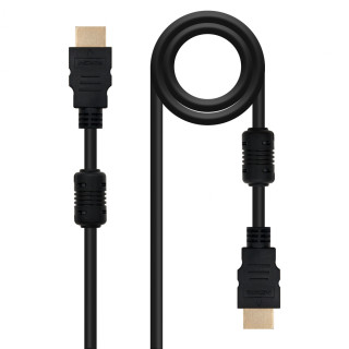 Nanocable Cable HDMI tipo A (Estándar) V1.4 (ALTA VELOCIDAD / HEC) CON FERRITA 3 m Negro