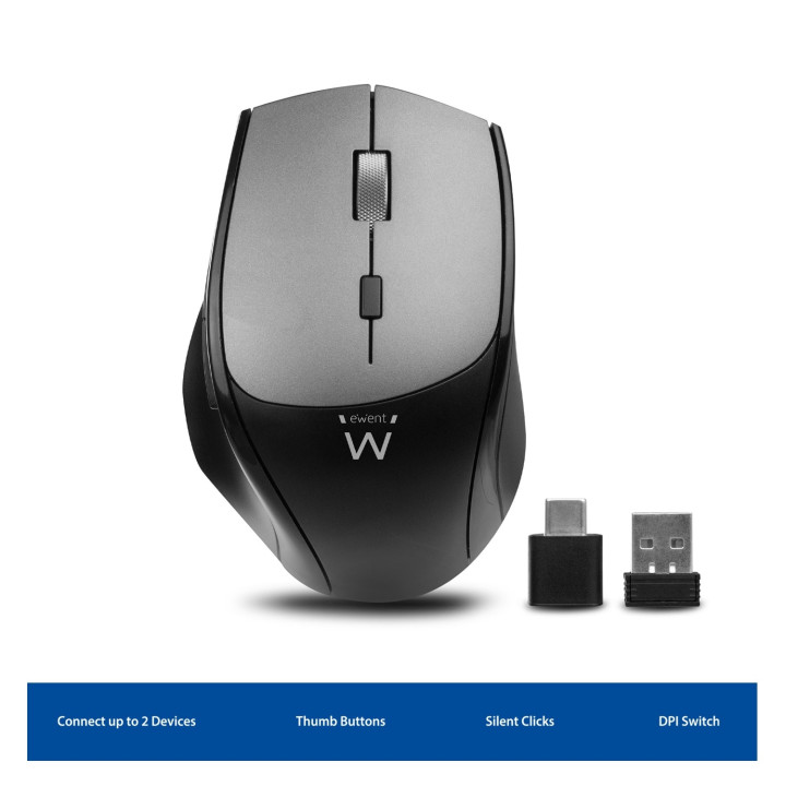 Ewent EW3245 ratón mano derecha RF inalámbrico Optico 2400 DPI