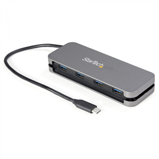 StarTech.com HUB de interfaz USB 3.2 Gen 1 (3.1 Gen 1) Type-C 5000 Mbit/s Negro, Gris