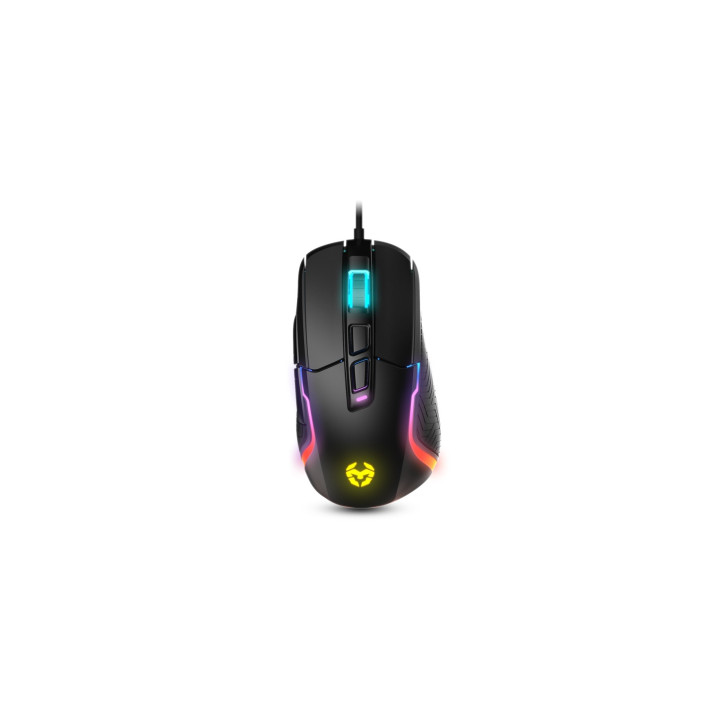 Ratón Krom Kick mano derecha USB tipo A Í“ptico 6200 DPI Negro