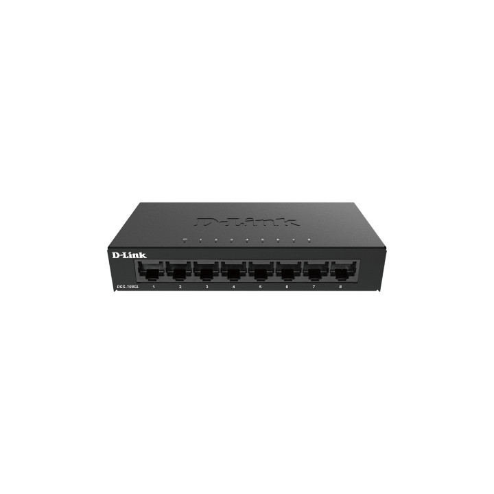 D-Link No administrado Gigabit Ethernet (10/100/1000) Negro