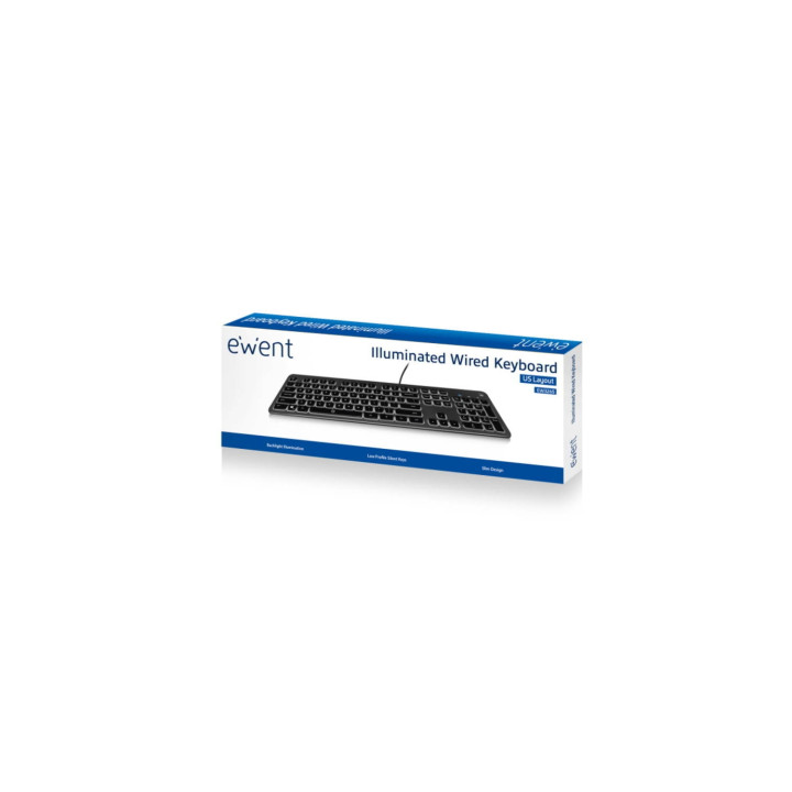 TECLADO EWENT USB RETROILUMINADO LAYOUT ESPAÍ‘OL