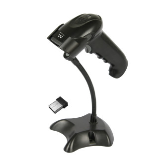 Ewent Lector de código de barras portátil 1D/2D LED Negro