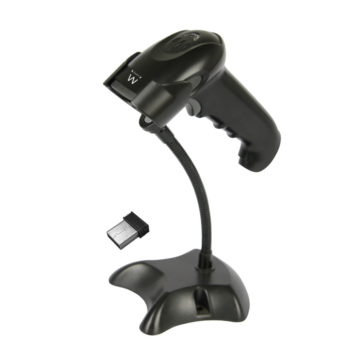 Ewent Lector de código de barras portátil 1D/2D LED Negro