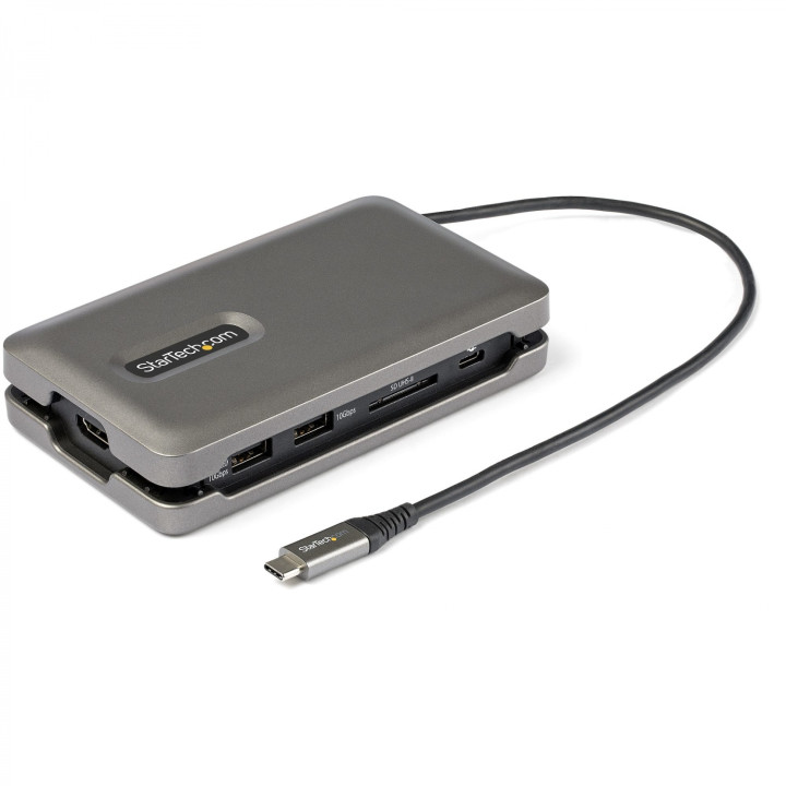 StarTech.com Adaptador Multipuertos USB-C - USB Tipo C a HDMI 2.0 4K a 60Hz - Hub Ladrón USB de 2 Puertos de 10Gbps -...