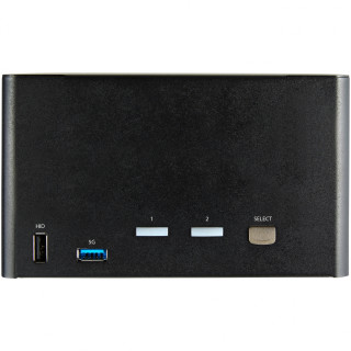 StarTech.com Switch Conmutador KVM de 2 Puertos DisplayPort 1.2 para 4 Monitores - DP HDR UHD 4K de 60Hz - Hub Ladrón...