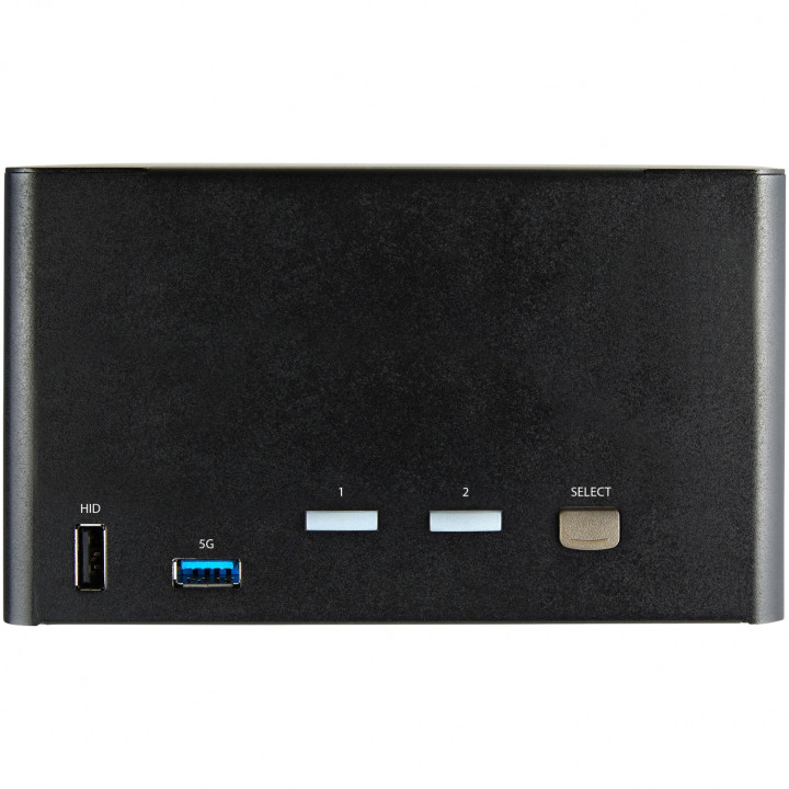 StarTech.com Switch Conmutador KVM de 2 Puertos DisplayPort 1.2 para 4 Monitores - DP HDR UHD 4K de 60Hz - Hub Ladrón...