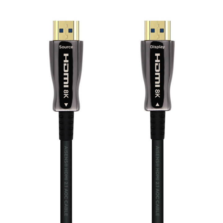 Aisens Cable Hdmi tipo-a estandar macho a macho V2.1 AOC ultra alta velocidad 100m negro