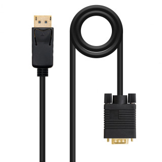 Nanocable Cable Conversor DisplayPort a VGA, DP/M - VGA/M, 1 m Negro