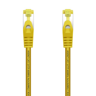 AISENS Cable De Red Latiguillo RJ45 LSZH Cat.7 600 MHz S/FTP PIMF AWG26, Amarillo, 0.5 m