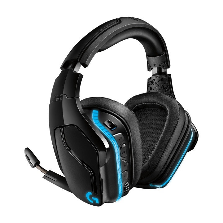 Logitech G G935 Wireless 7.1 Surround Sound LIGHTSYNC Gaming Headset Auriculares Inalámbrico Diadema Juego Negro, Azul
