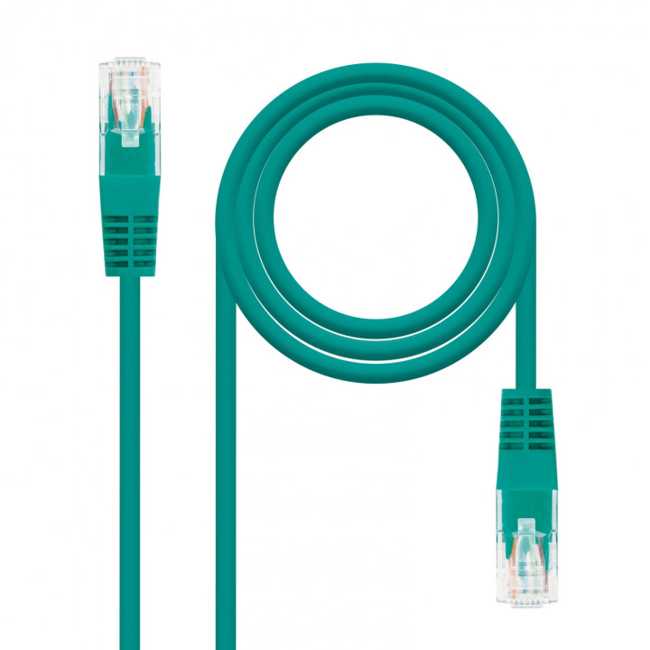 Nanocable Cable Red Latiguillo RJ45 CAT.6 UTP AWG24, Verde, 30 cm