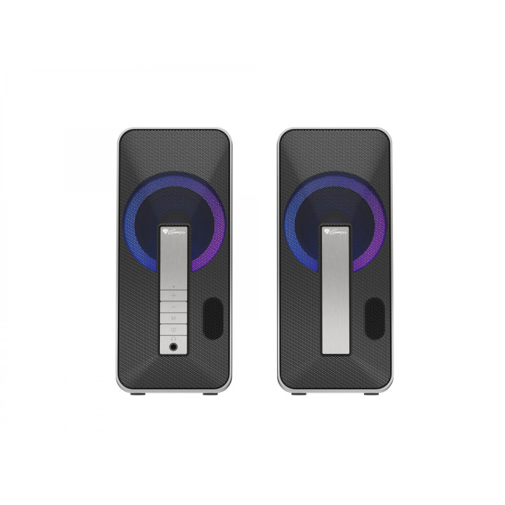 GENESIS Helium 100BT RGB Negro, Plata Inalámbrico y alámbrico 10 W
