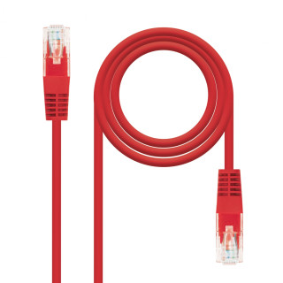 Nanocable Cable Red Latiguillo RJ45 CAT.6 UTP AWG24, Rojo, 25 cm