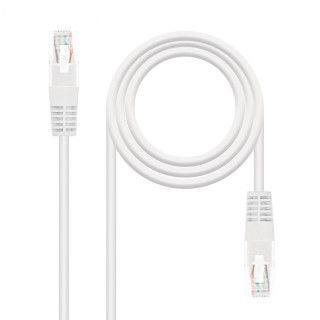 Nanocable Cable Red Latiguillo RJ45 CAT.6 UTP AWG24, Blanco, 25 cm