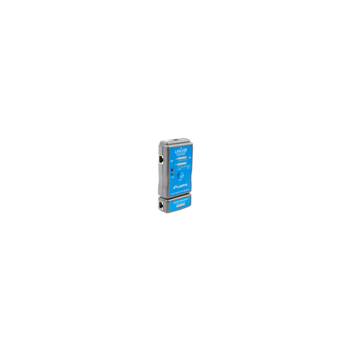 Lanberg NT-0403 comprobador de cables de red Comprobador de alimentación PoE Azul