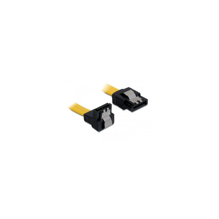 DeLOCK 0.7m SATA M/M cable de SATA 0,7 m Amarillo