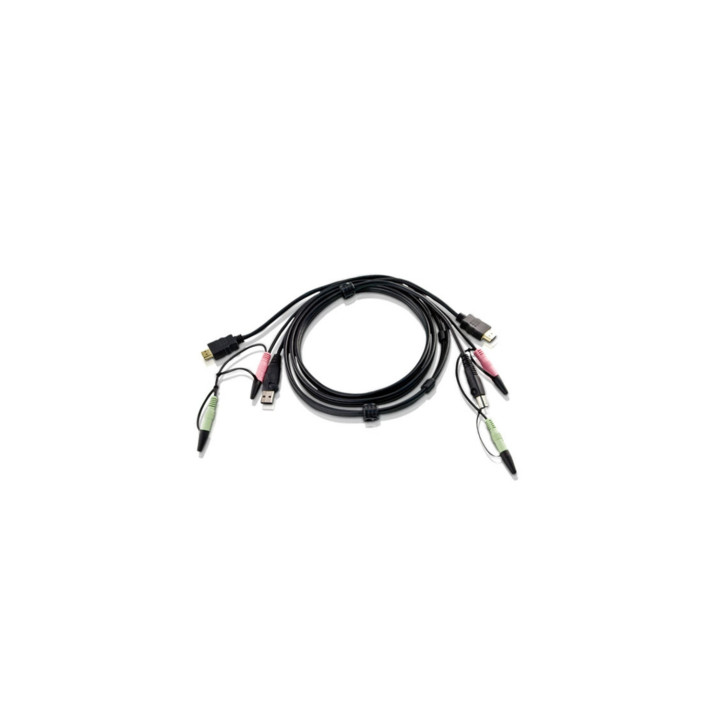 ATEN Cable KVM HDMI USB con audio de 1,8 m