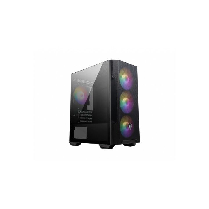 MSI MAG FORGE M100R carcasa de ordenador Midi Tower Negro, Transparente