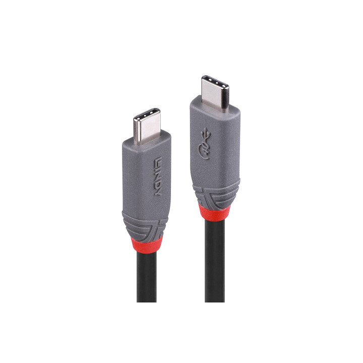 Lindy 36947 cable USB 0,8 m USB4 Gen 3x2 USB C Negro
