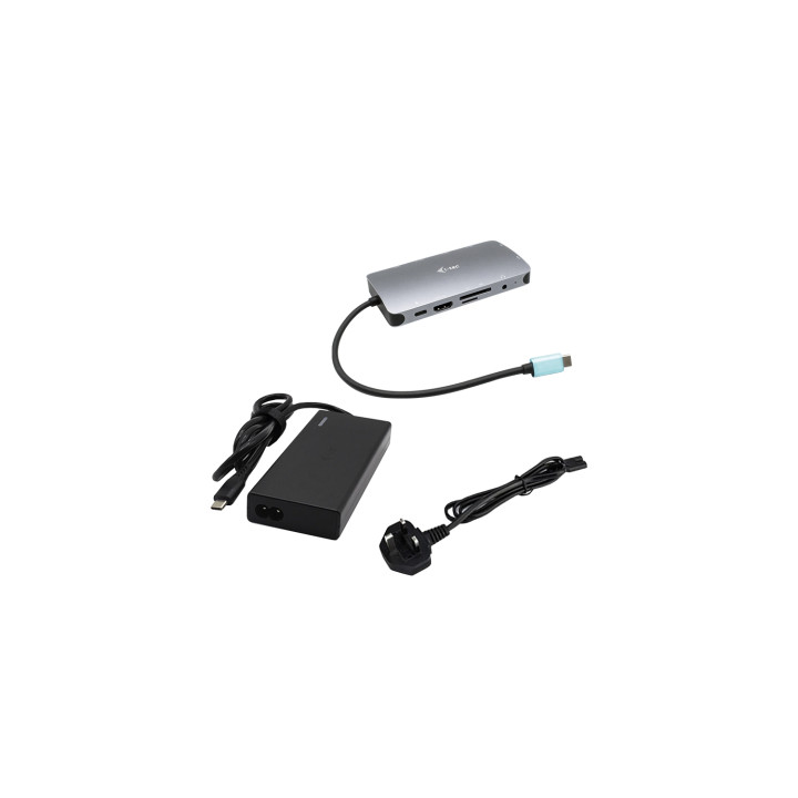 i-tec Metal USB-C Nano Dock HDMI/VGA with LAN + Universal Charger 77 W
