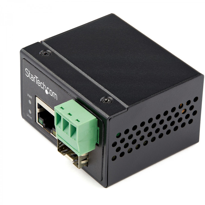 StarTech.com Conversor de Medios Ethernet Industrial de Fibra Multi o Monomodo a Ethernet - SFP a RJ45 - Convertidor -