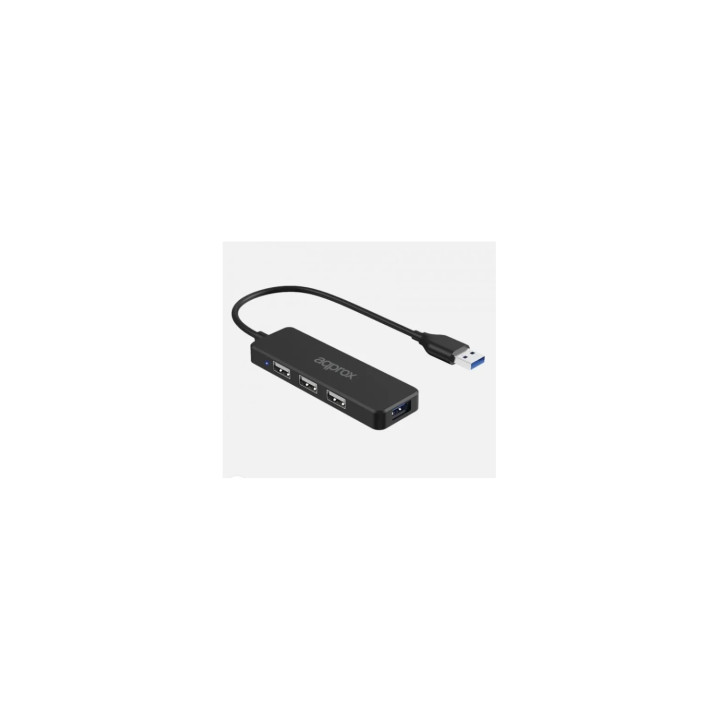 Approx APPC47 Adaptador USB Hub 3 puertos USB 2.0 + 1puerto USB 3.0