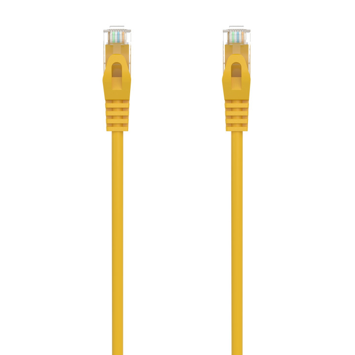 AISENS Cable de Red Latiguillo RJ45 LSZH Cat.6A 500 Mhz UTP AWG24, Amarillo, 1.0M